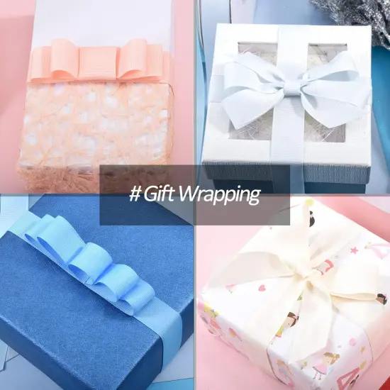 5/8" X 50 Yards Red Grosgrain Ribbon, Premium Grosgrain Ribbon for Sewing, Gift Wrapping, Bow Making, Wedding Decor, Wrapping and More (Red) {5}