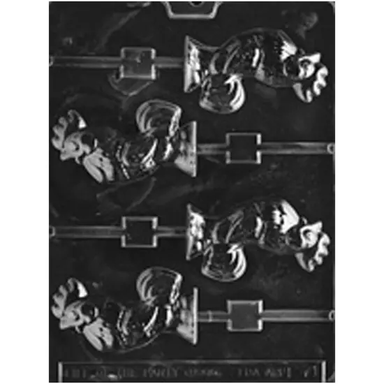 Colorful Rooster Lollipop Chocolate Mold {1}