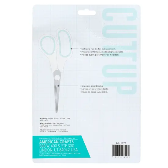 American Crafts Cut Up Office Scissors 3/Pkg-Blue and White {3}