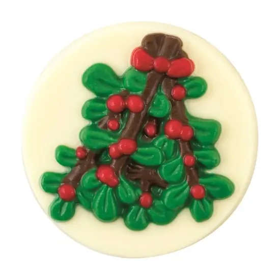 Mistletoe Cupcake Topper Chocolate Mold {6}