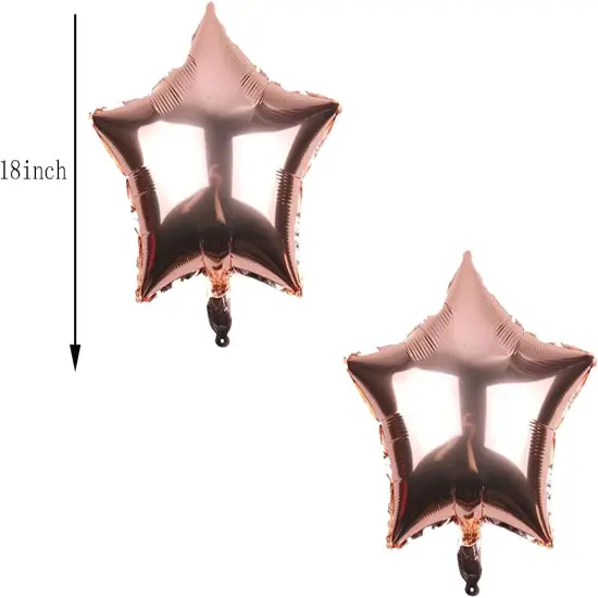 6PCS Big Happy Birthday Balloon Foil Inflated Mylar Balloons Rose Gold Birthday Party Decoration Kit for Party Decoration Supplies {2}