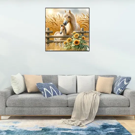 5D DIY Animal Horses And Sunflowers Diamond Painting Kits for Adults {2}
