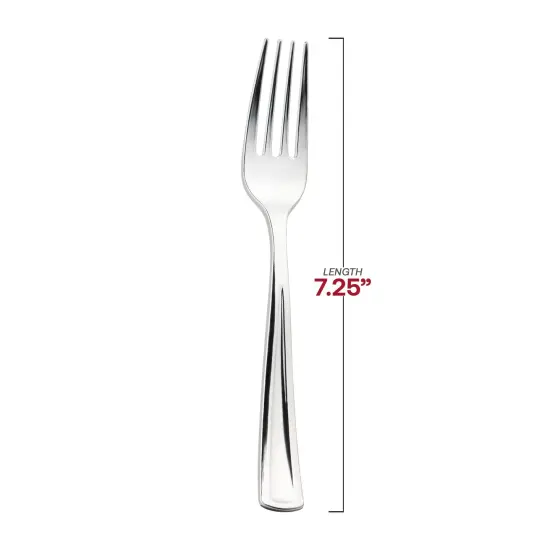 Shiny Metallic Silver Plastic Forks (600 Forks) {3}