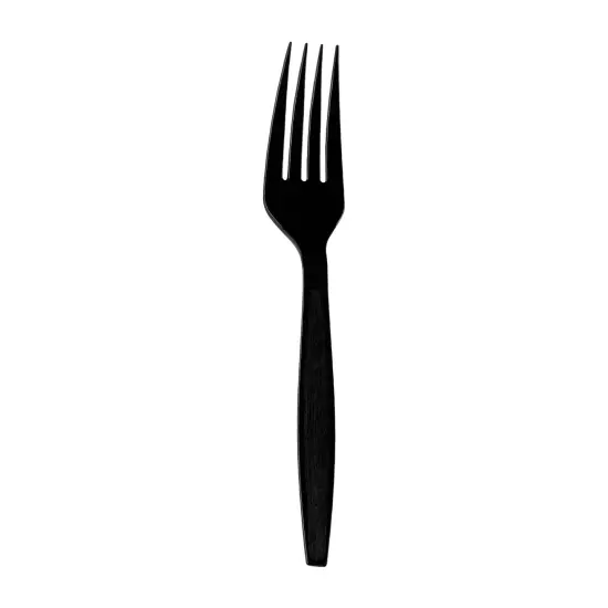 Black Plastic Disposable Forks (1000 Forks) {1}