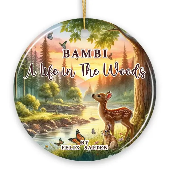 A Life in the Woods by Felix Salten Ornament, Bambi's Journey Christmas Keepsake {1}