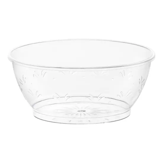 Clear Floral Round Disposable Plastic Dessert Bowls - 6 oz. (240 Bowls) {1}