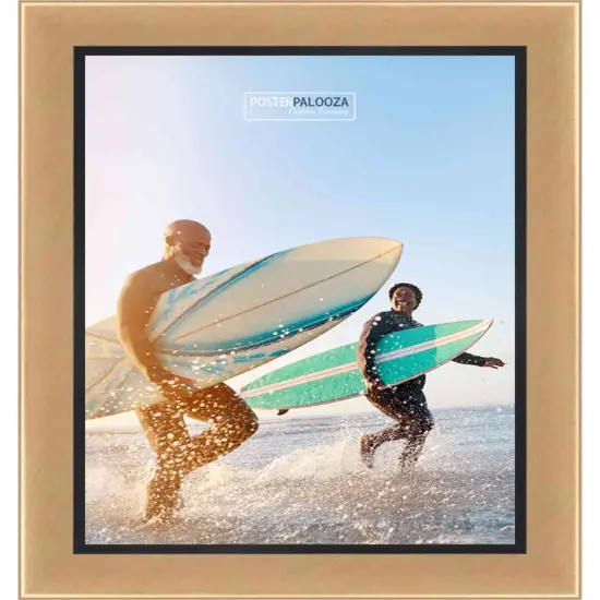 Simple Gold Picture Frame - UV Acrylic, Backing Board, Hanging Hardware Included {4}