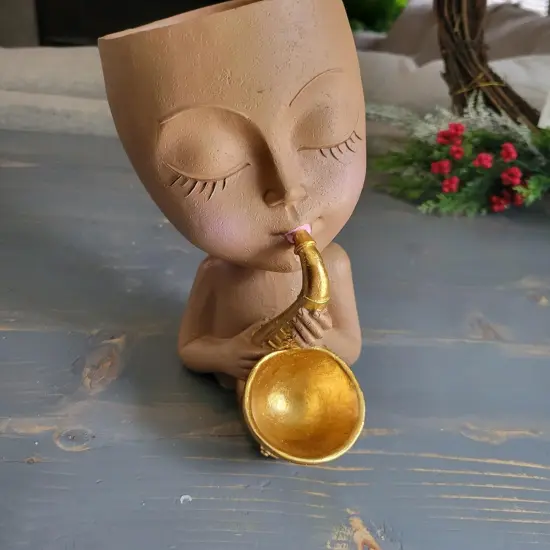 Face Planter Pots Head Flower Pots Planters for Indoor Plants Plant Pots for Succulent Ideal Present Ideas {3}