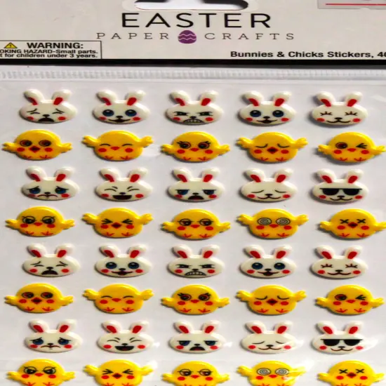 Easter Paper Crafts Bunnies & Chicks Puffy Stickers {1}