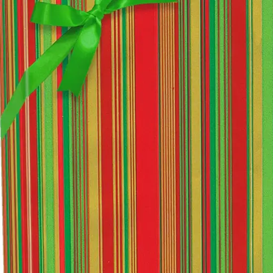 24"x 833' Striped Christmas Wrapping Papers for Big Gifts {4}