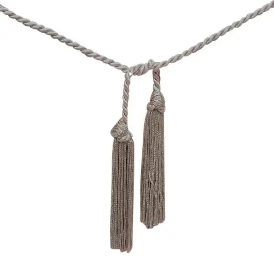 Silver Corded Tassels 1/8" x 33" {5}