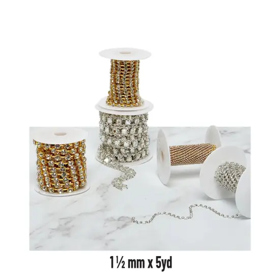 Glamorous Rhinestone Chains in Silver and Gold {1}