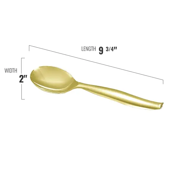 Gold Disposable Plastic Serving Flatware Set (60 Pairs) {3}