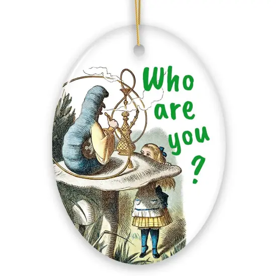 The Caterpillar Who Are You Vintage Ornament, Alice's Adventures in Wonderland Decor and Keepsake {7}