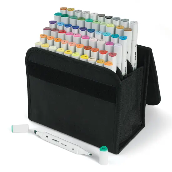 artPOP! Infinity Art Markers, 60 Colors, Dual Tip Alcohol Based Markers, Permanent Professional Markers for Drawing, Illustration, Sketching, Animation with Triangular Grip {2}