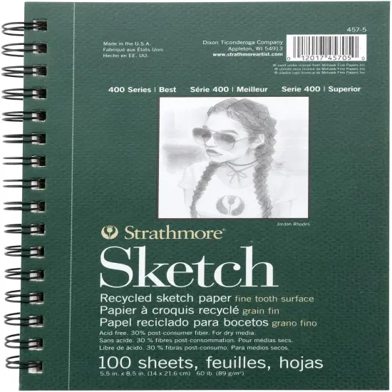 Strathmore Sketch Spiral Paper Pad 5.5"X8.5"-100 Sheets {2}