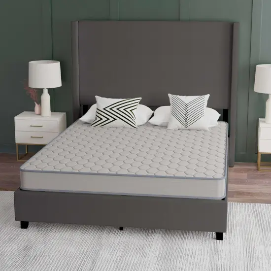 Emma and Oliver Asteria Premium Comfort Medium Firm Hybrid Innerspring Mattress in a Box with Knitted Fabric Top and CertiPUR-US Certified Foam {3}