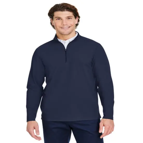 Devon & Jones® Crown Lux Performance Men's Windsor Welded Quarter-Zip GRAPHITE {3}