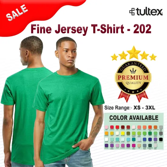 Tultex&reg; Fine Jersey Crew Neck Short Sleeve T-Shirt Neo mint {2}