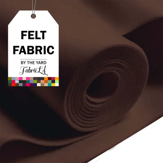 FabricLA Craft Felt Fabric - 72" Inch Wide & 1.6mm Thick Non-Stiff Felt Fabric by The Yard - Use This Soft Felt Roll for Crafts - Felt Material Pack - Light Brown Felt, 7 Continuous Yards {1}