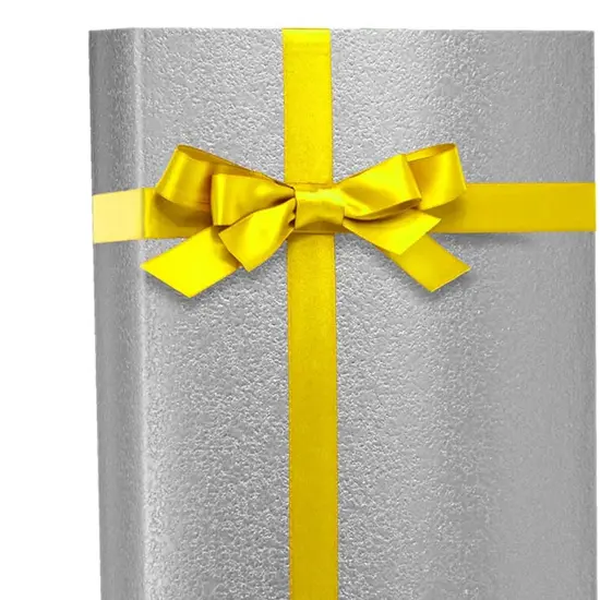 Pale Silver Embossed Metallic Wrapping Paper 24" x 417" Roll {4}