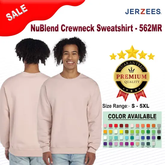 Jerzees&reg; NuBlend Crewneck Sweatshirt Ath Heather {2}