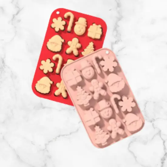 ChristmasSanta Claus Gingerbread Snowman Silicone Mold {3}