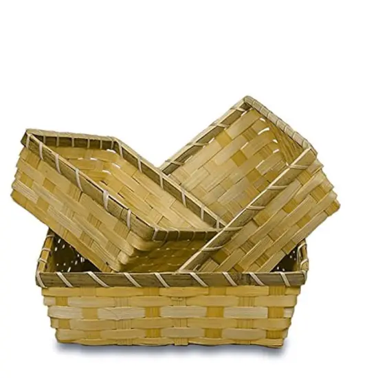 Bamboo Chain Design Baskets 7" x 12" {4}