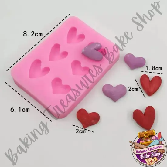 Smaller Hearts Silicone Mold {2}