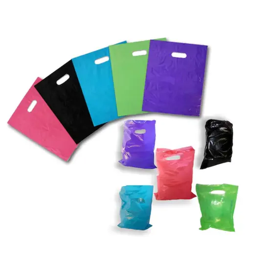 12 x 15" Eco Friendly Die Cut Handle Bags Ast Colors {5}