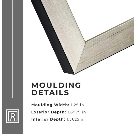 Minimalist Shadow Box Silver Picture Frame - UV Acrylic, Backing Board, Hanging Hardware {2}