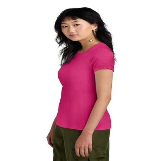 District&reg; Women&rsquo;s Perfect Weight Short Sleeve Crew Neck Tee Classic Red {5}
