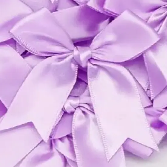 12 Ct Lavender Bow Satin Ribbon {1}