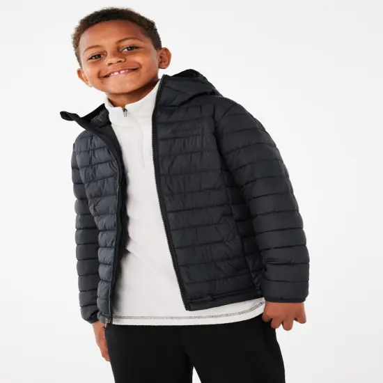 Columbia&reg; Youth Powder Lite Hooded Jacket Black {5}