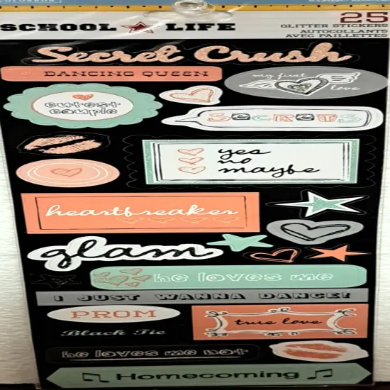 Colorbok School Life School Dance Glittered Stickers {1}