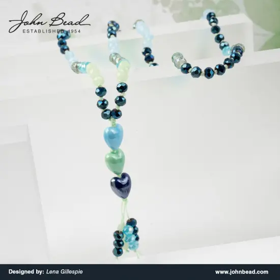 Crystal Lane DIY 7" Designer Glass Bead Multiple Strands Blue Mix {2}