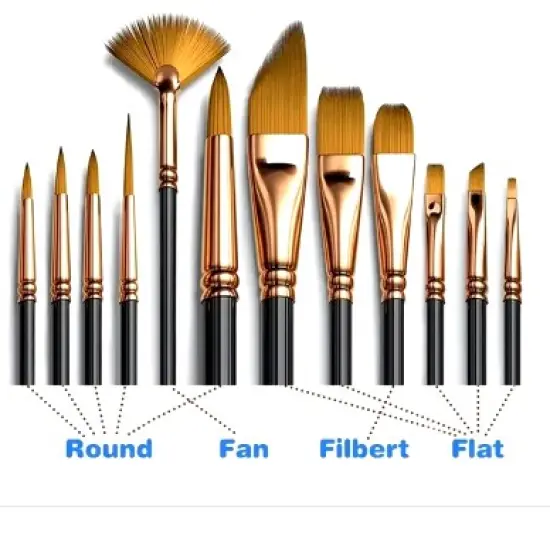 12 pcs Nylon Bristle Brush Set, {3}