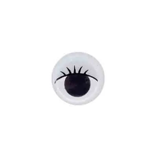 John Bead 10mm Paste-On Wiggle Craft Eyes with Eye Lids, 500pcs White {1}