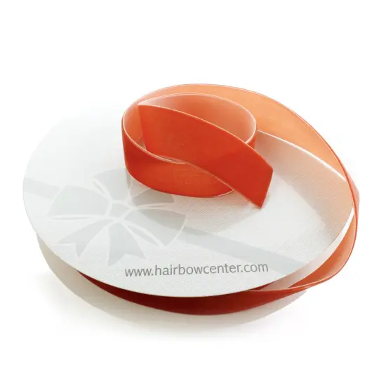 1" Velvet Ribbon (5yd & 25yd Spool Lengths) Burnt Orange {4}