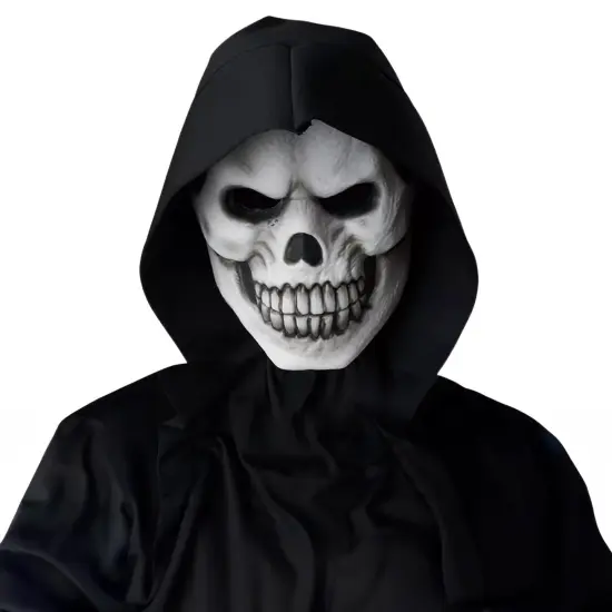 White Skull Light-Up Adult Costume Mask {1}