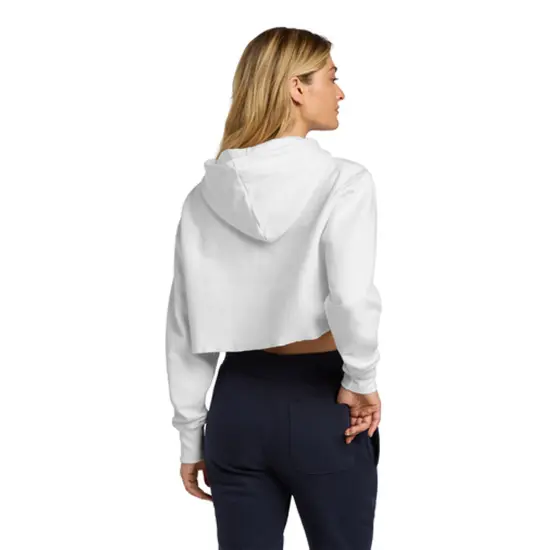 Bayside &reg; Ladies Usa Made Cropped Hooded Sweatshirt SAGE {7}