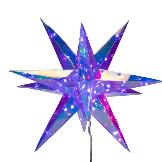 Kurt Adler 13.25-Inch 40-Light RGB Smart LED Holographic Starburst {4}