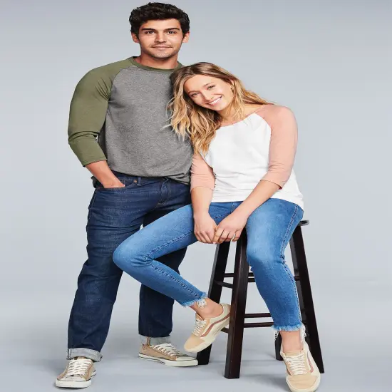 District&reg; Perfect Tri 3/4-Sleeve Raglan Navy Frost/G Frost {3}