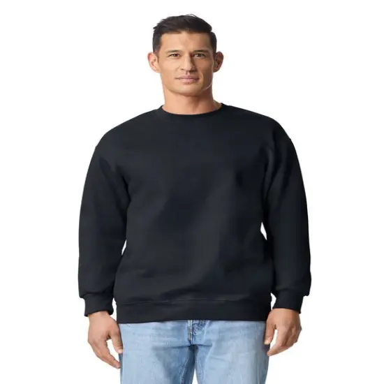 Gildan&reg; Hammer Maxweight Crewneck Long Sleeve Sweatshirt Soft, Durable, and Classic Fit PITCH BLACK {1}