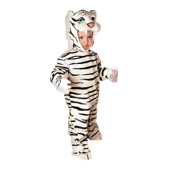 Toddler Plush White Tiger Costume {1}