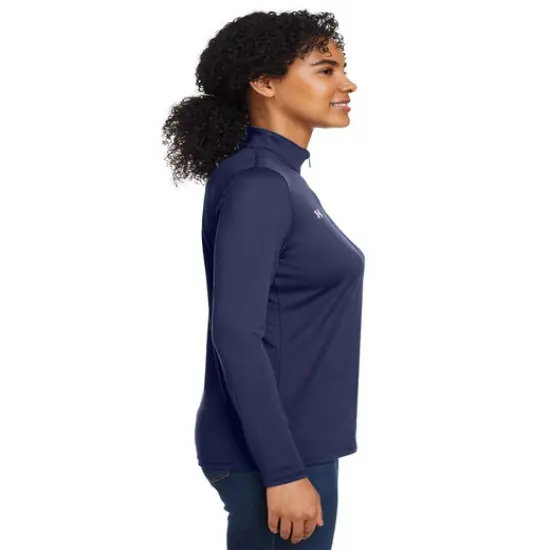 Under Armour&reg; Ladies Team Tech Half Zip MD GR LH/ WH {4}