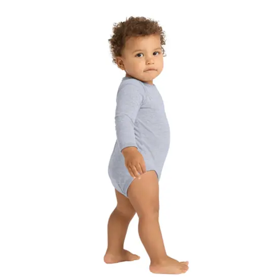 Rabbit Skins&reg; Infant Long Sleeve Jersey Bodysuit - 4421 Heather {4}