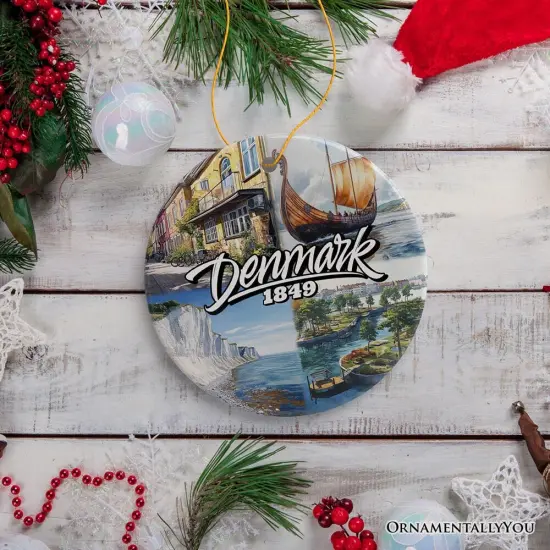 Majestic Denmark Landmarks Ornament, Scandinavian Heritage Christmas Gift and Copenhagen Souvenir {7}