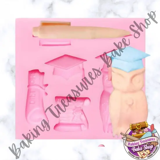 Graduation Owl Silicone Mold # 2 {2}