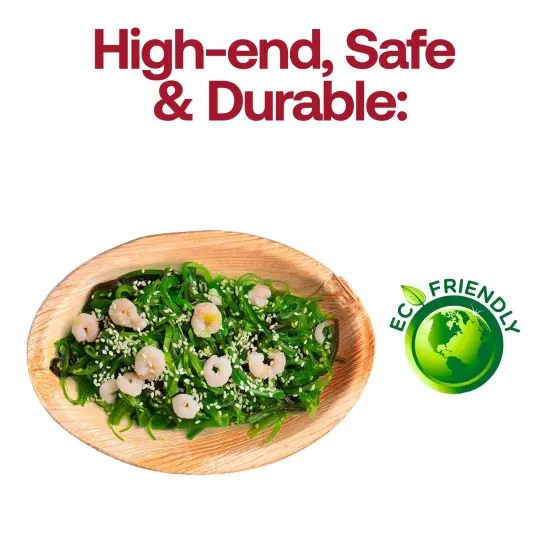 Oval Palm Leaf Eco Friendly Disposable Bowls - 3.5 oz. (100 Bowls) {4}